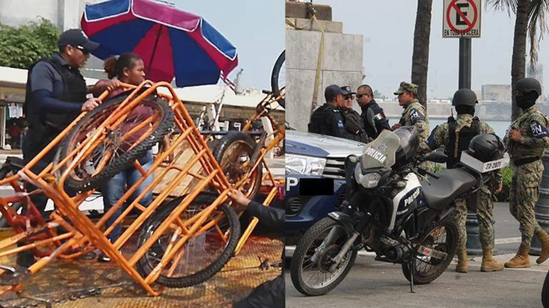 policias pelea ambulantes